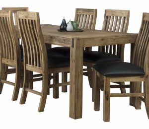 Wooden Dining Table and Chairs — Furniture Shop in Gladstone, QLD
