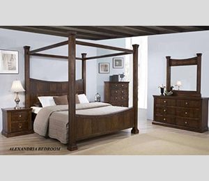 Dark Wooden Bedroom Suite — Furniture Shop in Gladstone, QLD