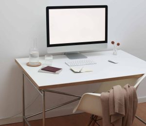 White Computer Desk — Furniture Shop in Gladstone, QLD