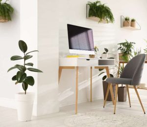 White Wooden Small Desk — Furniture Shop in Gladstone, QLD.