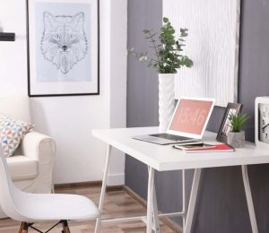 Small Desk with Laptop — Furniture Shop in Gladstone, QLD