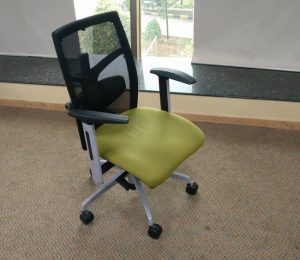 Green Fabric Mesh Office Chair — Furniture Shop in Gladstone, QLD