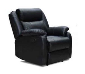 Black recliner sofa — Furniture Shop in Gladstone, QLD